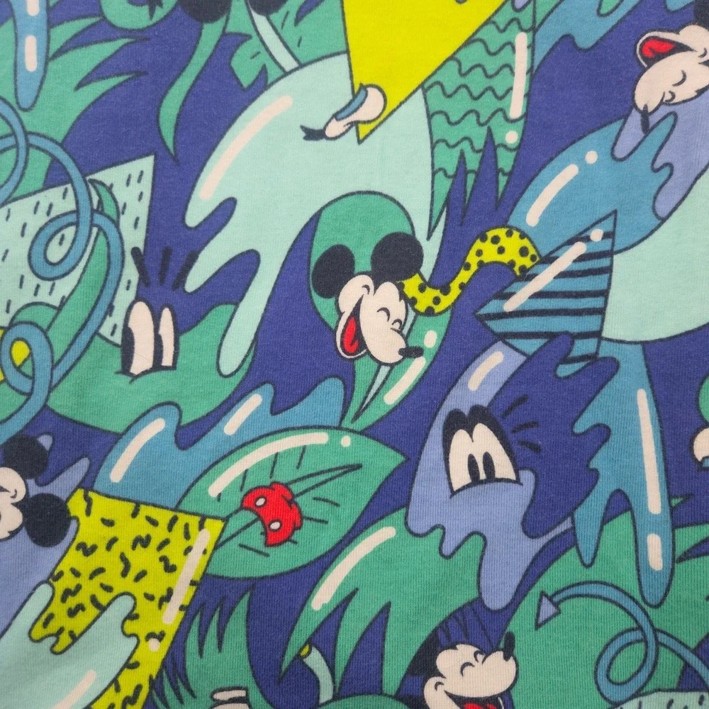 Disney Spotted Zebra Mickey Mouse Pajama Top Kids Size XXL‎ 14 Y2K Print